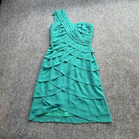 Max & Cleo Dress Womens 4 One Shoulder Chiffon Formal‎ Prom New Years Eve Party - Picture 1 of 16